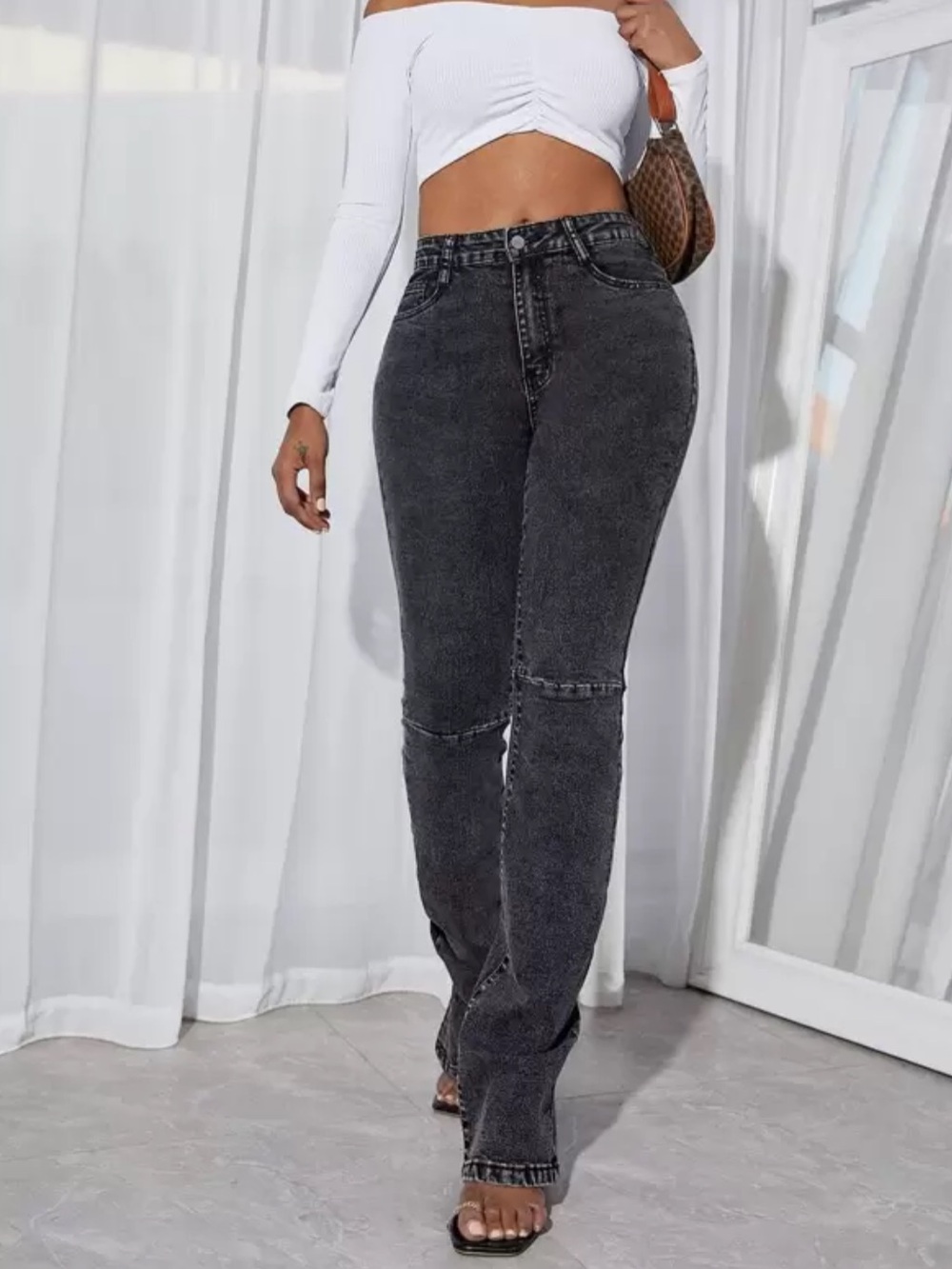 Black Acid Wash Jeans NEW SMALL